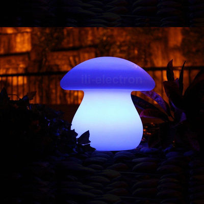 lámpara de mesa iluminada de plástico PE en forma de hongo