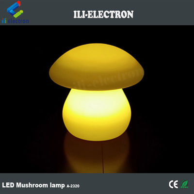 lámpara de mesa iluminada de plástico PE en forma de hongo