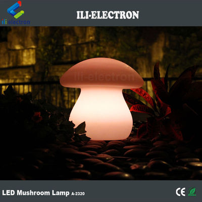 lámpara de mesa iluminada de plástico PE en forma de hongo