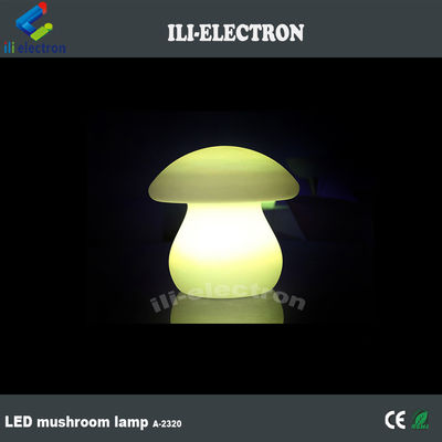 lámpara de mesa iluminada de plástico PE en forma de hongo