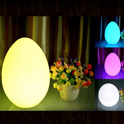 Lámpara de mesa en forma de huevo decorativa, luz nocturna de huevo con control remoto