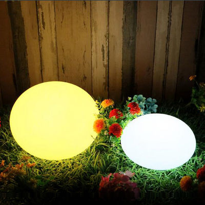 PE de plástico LED de piedra luz impermeable recargable cambio de color para la decoración del hogar