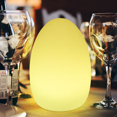 Decoración de mesa de hotel lámpara de huevo de alumbrado de plástico led