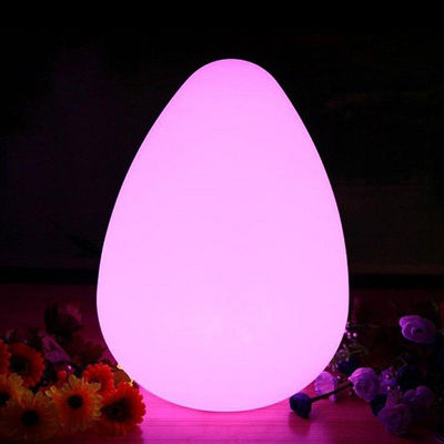Lámparas LED de plástico en forma de huevo al aire libre 4400mah con estilo de gota de agua