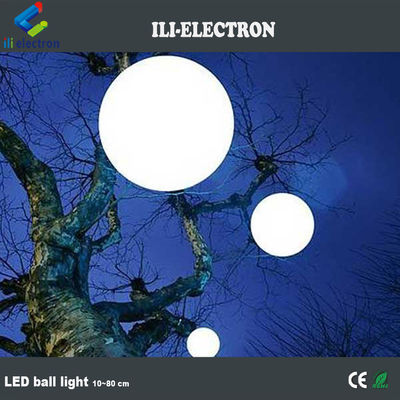 Pelotas de luz LED coloridas de plástico PE para el exterior