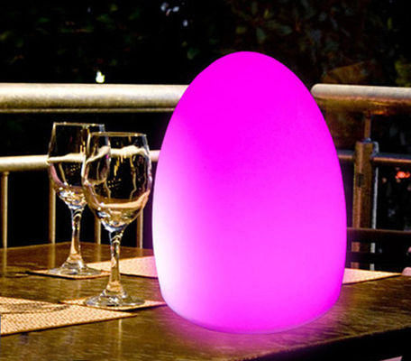 lámpara de mesa led de plástico en forma de huevo