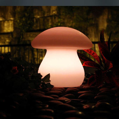 Lámpara de hongo de plástico moderno con luz LED
