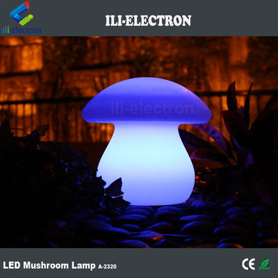 Lámpara de hongo de plástico moderno con luz LED
