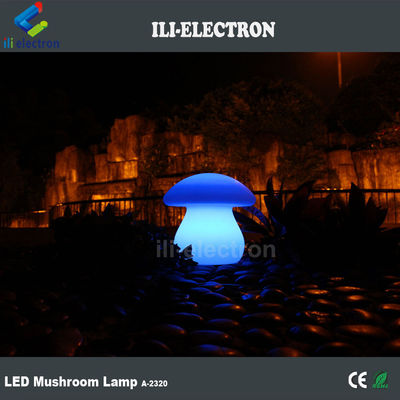 Lámpara de hongo de plástico moderno con luz LED