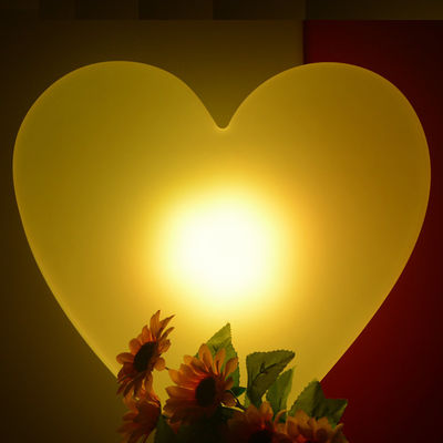 16 colores cambiantes LED lámparas de corazón brillantes