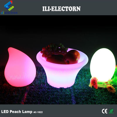 Lámparas de mesa de forma de durazno iluminadas con cambio de color