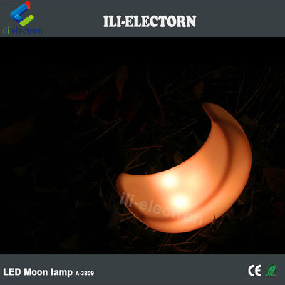 lámpara de mesa de led de forma de luna iluminada