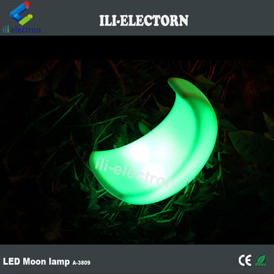 lámpara de mesa de led de forma de luna iluminada