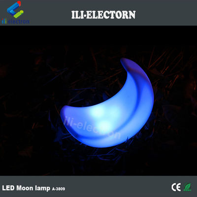 lámpara de mesa de led de forma de luna iluminada