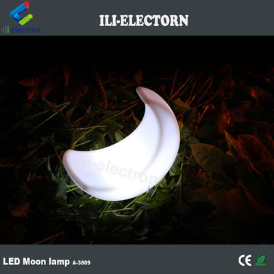 lámpara de mesa de led de forma de luna iluminada