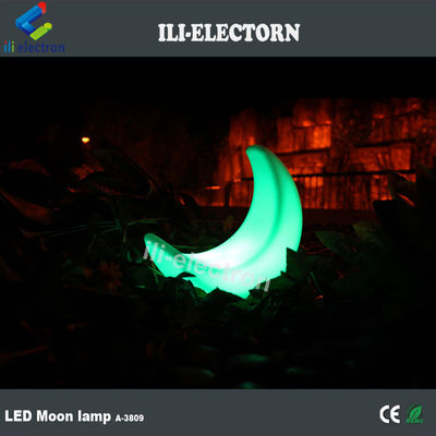 lámpara de mesa de led de forma de luna iluminada
