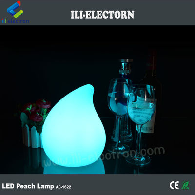 colorido plástico de forma de melocotón Mini lámpara de mesa moderna