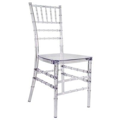 Silla de banquete de acrílico nórdico -Silla de cristal de plástico transparente para bodas -Silla de comedor de acrílico