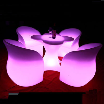 Muebles al aire libre con forma de flor para eventos luminosos sillas de club nocturno