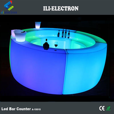 Comerciante de barras LED luminosas Contador de material plástico PE 16 colores cambiantes