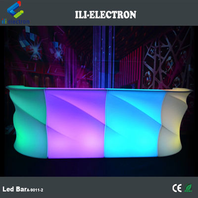 Forma de onda LED luminosa Bar Contador, luz al aire libre de la mesa de la barra a prueba de agua