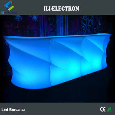Forma de onda LED luminosa Bar Contador, luz al aire libre de la mesa de la barra a prueba de agua