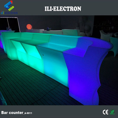 Forma de onda LED luminosa Bar Contador, luz al aire libre de la mesa de la barra a prueba de agua