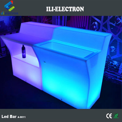 mesa de cócteles luminosa / mostrador de barras de cócteles móviles de brillo / barras de cócteles portátiles de led