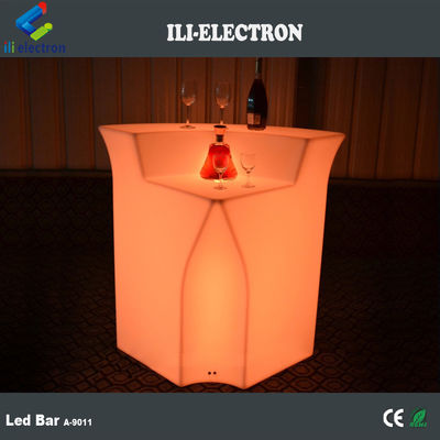 mesa de cócteles luminosa / mostrador de barras de cócteles móviles de brillo / barras de cócteles portátiles de led