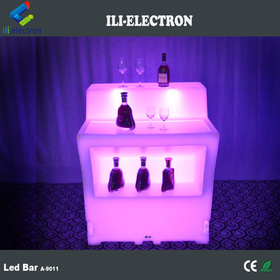 mesa de cócteles luminosa / mostrador de barras de cócteles móviles de brillo / barras de cócteles portátiles de led