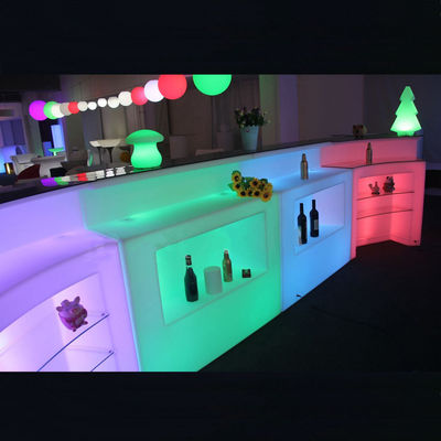 Comerciante de plástico moderno restaurante LED mesa de bar CE ROHS UL