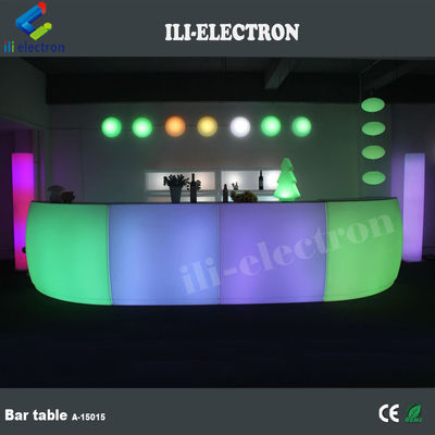 Comerciante de plástico moderno restaurante LED mesa de bar CE ROHS UL
