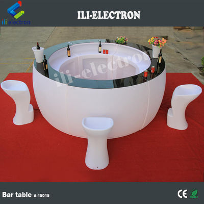 Comerciante de plástico moderno restaurante LED mesa de bar CE ROHS UL