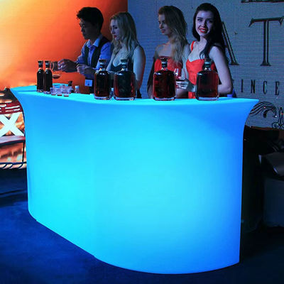 Contador de bar modernos de LED iluminado con LED Salón / Restaurante de plástico
