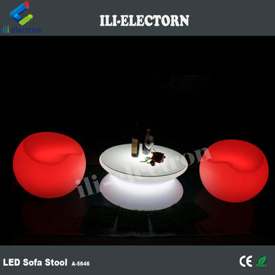 Bar de jardín Plástico LED iluminación Muebles tablero de taburetes a prueba de agua