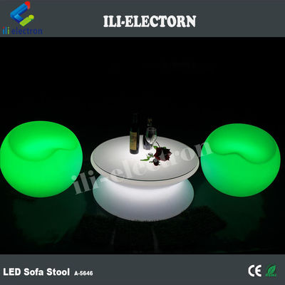 Bar de jardín Plástico LED iluminación Muebles tablero de taburetes a prueba de agua