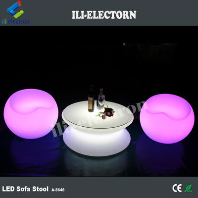 Bar de jardín Plástico LED iluminación Muebles tablero de taburetes a prueba de agua