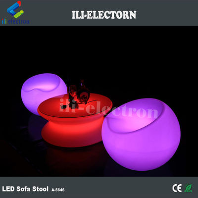 Bar de jardín Plástico LED iluminación Muebles tablero de taburetes a prueba de agua