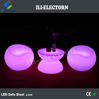 Bar de jardín Plástico LED iluminación Muebles tablero de taburetes a prueba de agua