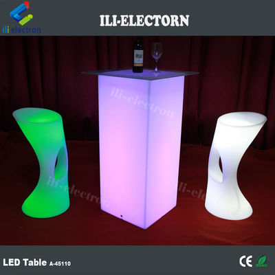 Modernas mesas de muebles de luz LED RGB con batería de litio recargable