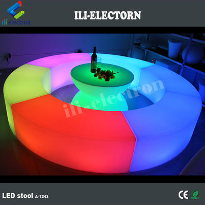 Muebles de luz LED de cambio de color, silla de salón LED recargable OEM