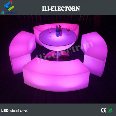 Muebles de luz LED de cambio de color, silla de salón LED recargable OEM