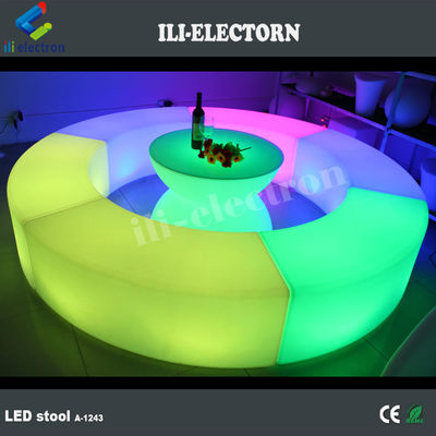 Muebles de luz LED de cambio de color, silla de salón LED recargable OEM