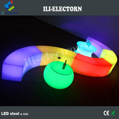 Muebles de luz LED de cambio de color, silla de salón LED recargable OEM