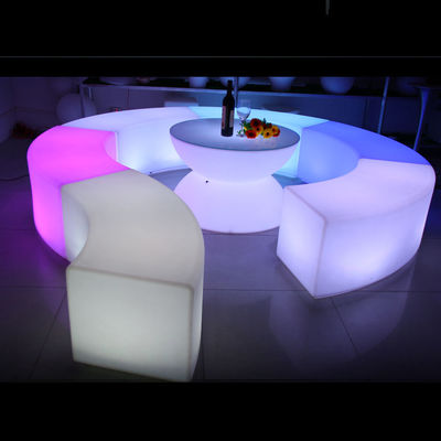 Muebles de luz LED de cambio de color, silla de salón LED recargable OEM