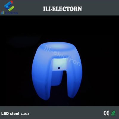 Muebles de luz LED de colores, bar apilado taburete iluminado recargable