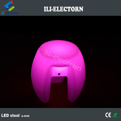 Muebles de luz LED de colores, bar apilado taburete iluminado recargable