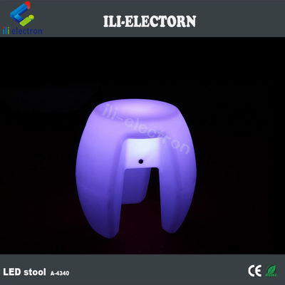 Muebles de luz LED de colores, bar apilado taburete iluminado recargable
