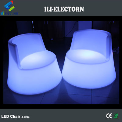100% PE Plastic recargable RGB iluminado led caballo de mar silla de cubierta brillante