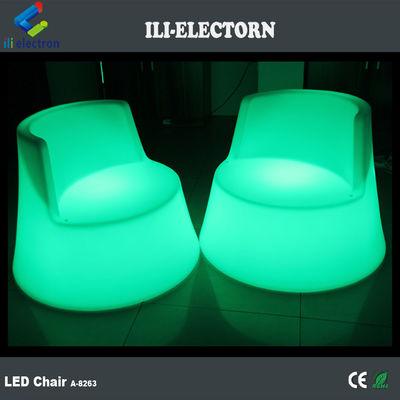 100% PE Plastic recargable RGB iluminado led caballo de mar silla de cubierta brillante